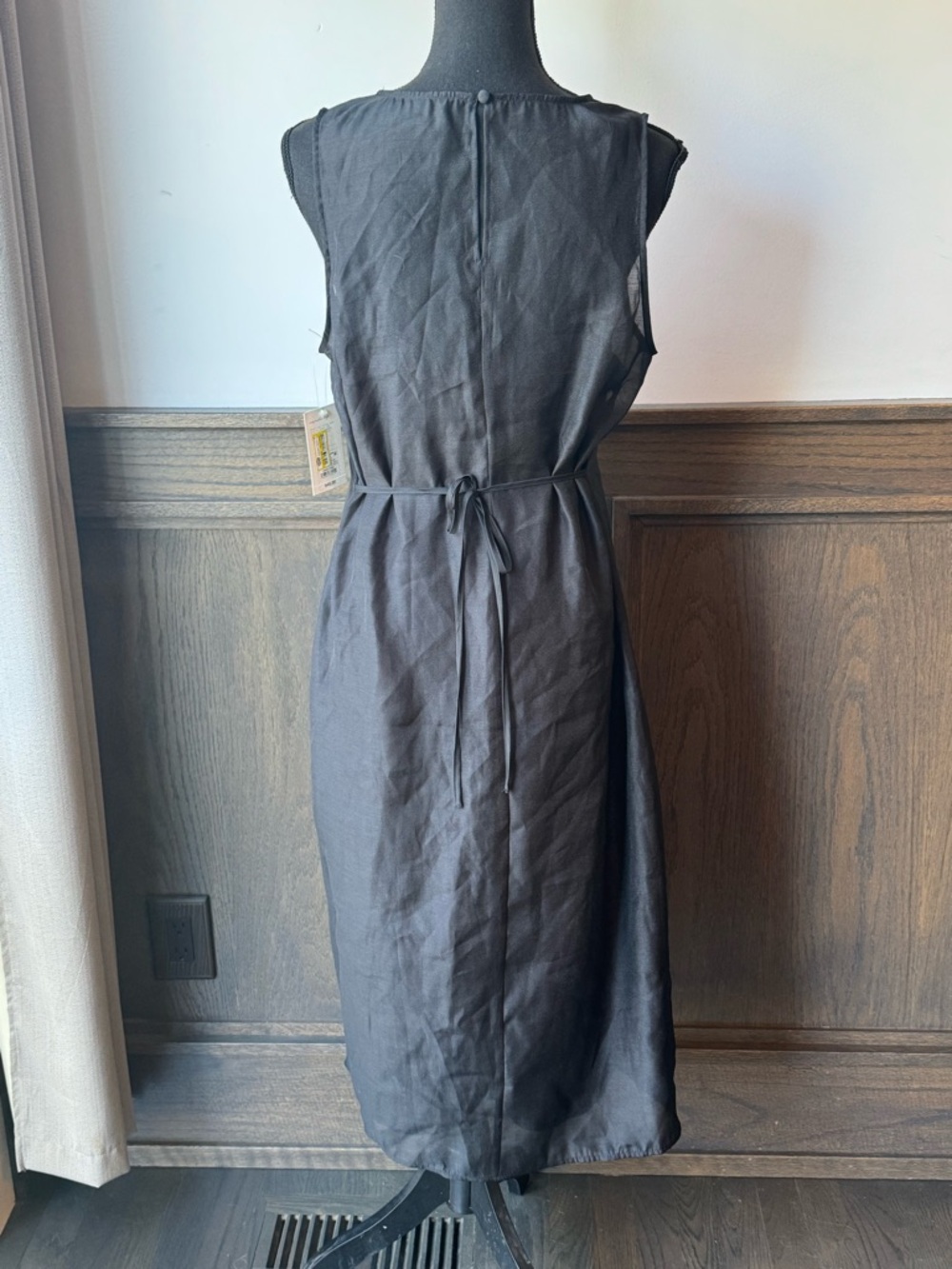 a new day Black Sheer Organza Midi Dress NWT Medium - Picture 5 of 7